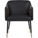 Carter Napa Black / Napa Cognac Dining Armchair
